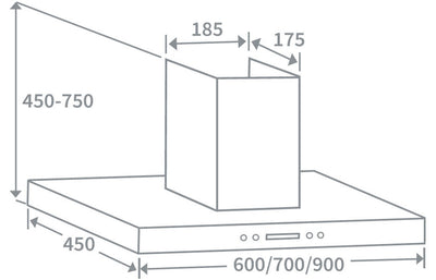 PRIMA+ 60 BLACK BOX HOOD PRCH027