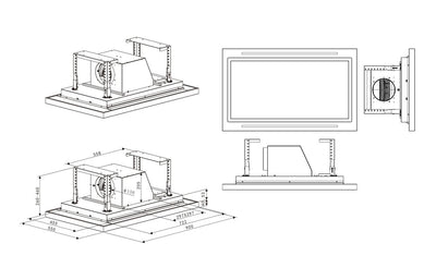 Prima PRCH303 90cm Ceiling Hood - St/Steel PRCH303