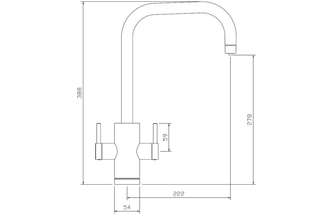 Abode Project 4 IN 1 Monobloc Tap & Proboil.4E Tank - Brushed Brass PT1052