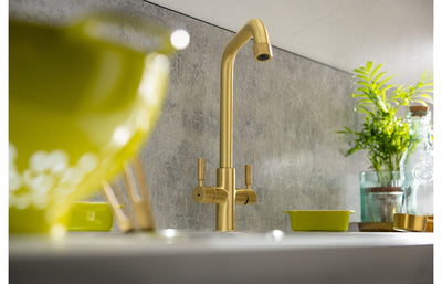 Abode Industria 3 IN 1 Monobloc Tap - Brushed Brass PT1199