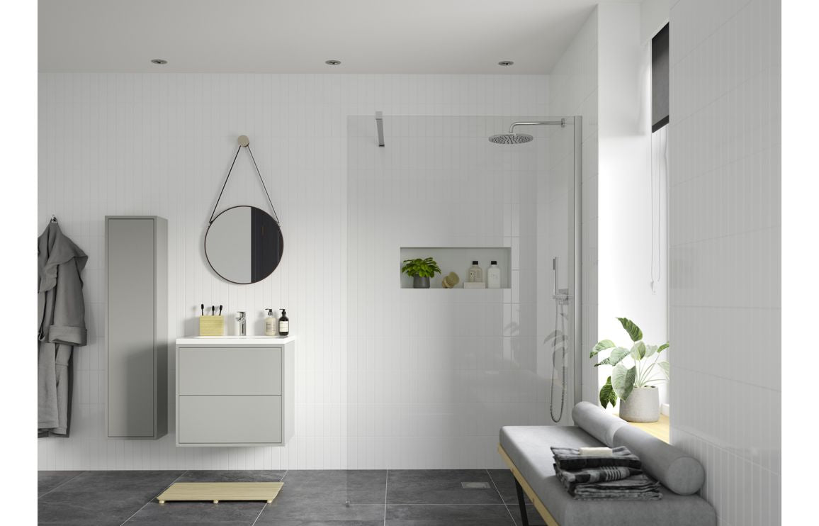 Iconix 1400mm Wetroom Panel & Support Bar - Chrome DIEWP1414