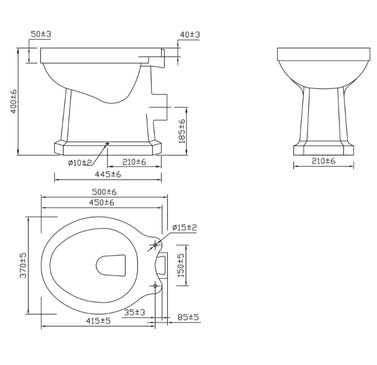 Elizabeth High Level Traditional Toilet