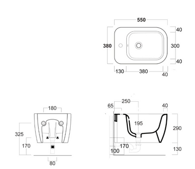 Anna Grey Wall Hung Bidet
