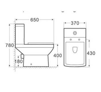 Gina Close Coupled Toilet with Soft Close Seat