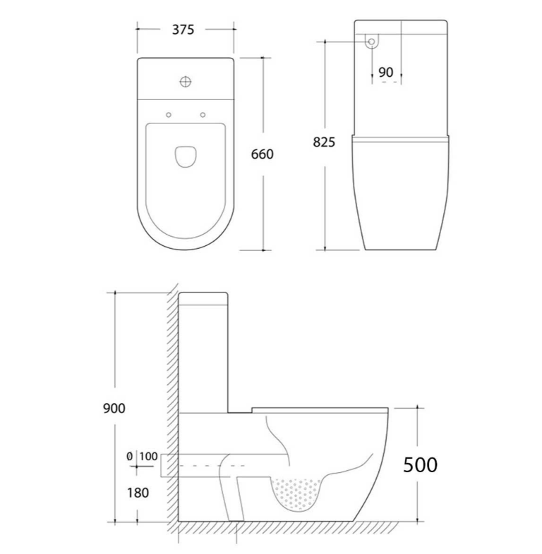 Bella Comfort Height Close Coupled Toilet & Soft Close Seat