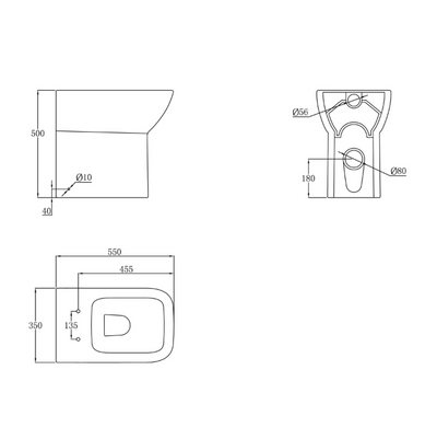 Belinda Comfort Height Back to Wall Toilet & Soft Close Seat