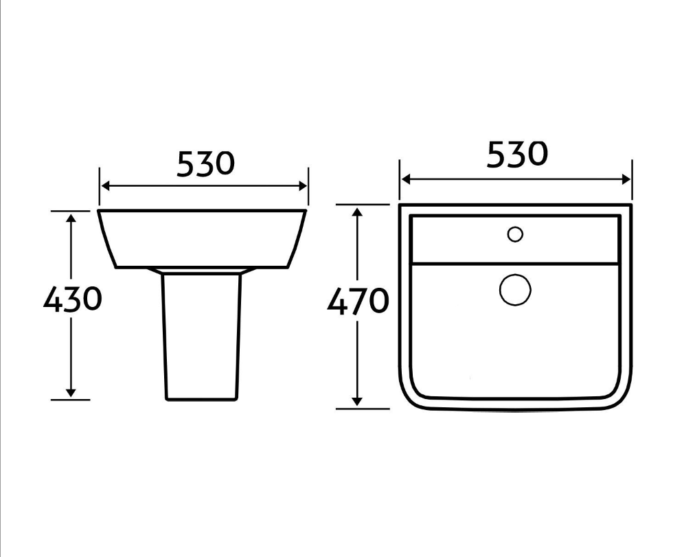Belinda Basin & Semi Pedestal