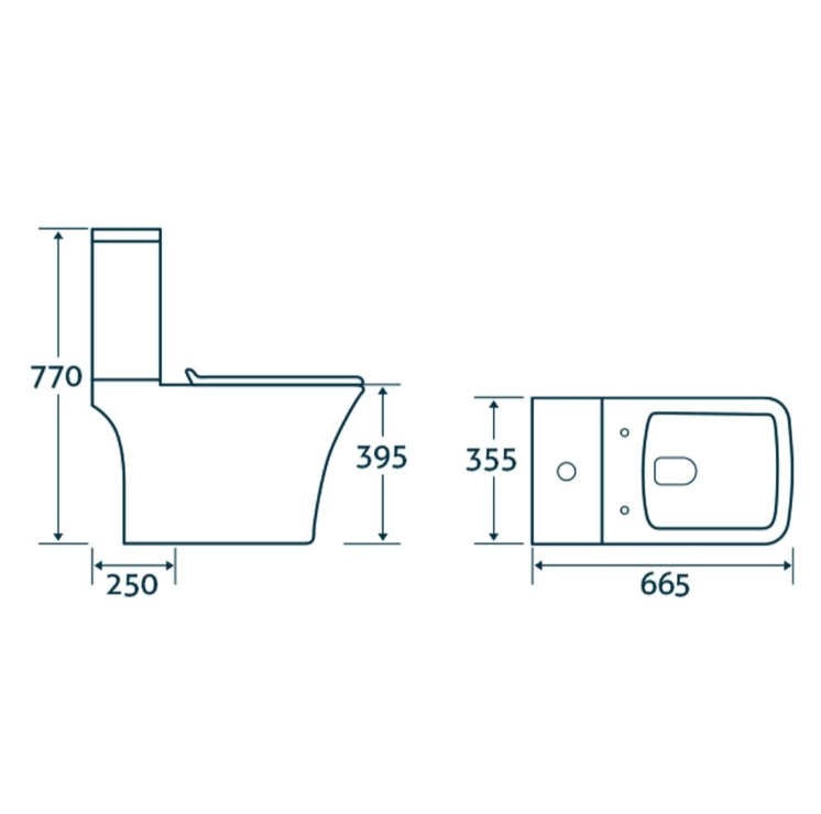 Henry Close Coupled Rimless Toilet & Soft Close Seat