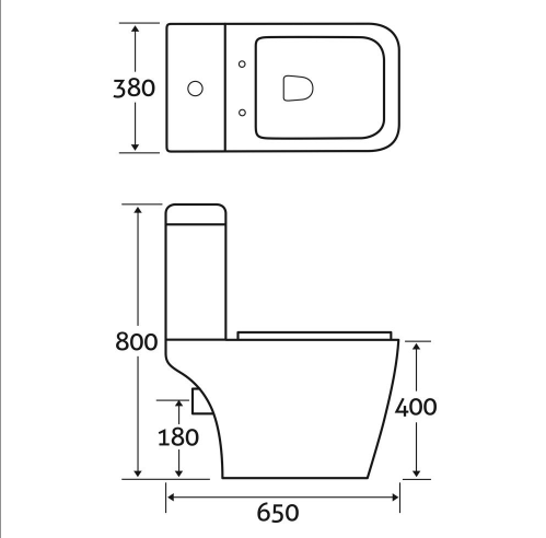 Sue Close Coupled Toilet & Soft Close Seat