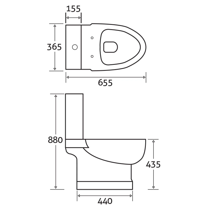 Sophia Close Coupled Toilet with Soft Closing Seat
