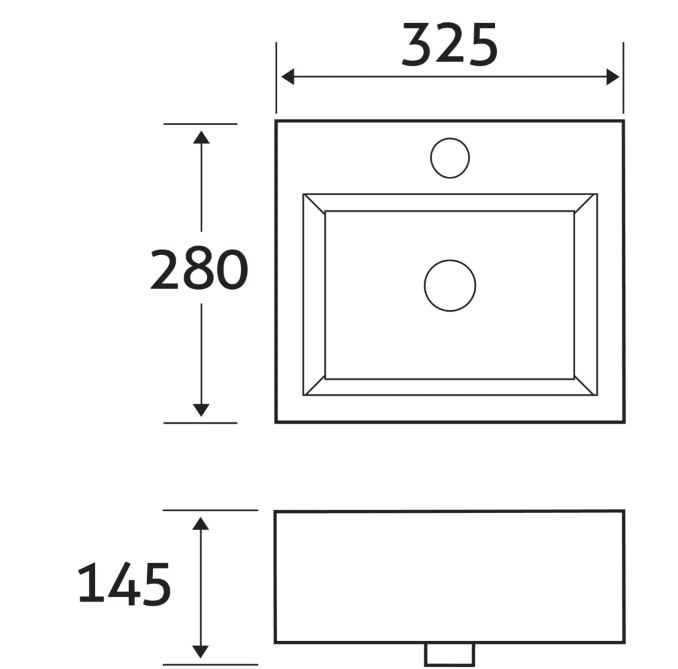 Ron Square Cloakroom Basin
