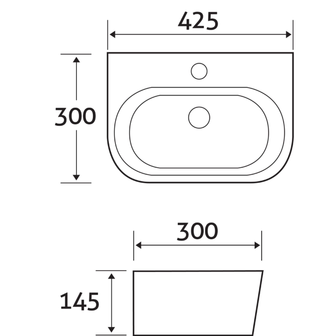 Luna Cloakroom Basin