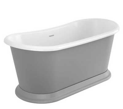 Selma Light Grey Traditional Soaking Tub – 1700x750mm