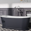 Selma Midnight Grey Traditional Soaking Tub – 1580x750mm