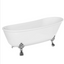 Prichard Traditional Roll Top Bath with Chrome Claw Feet - 1500x735mm
