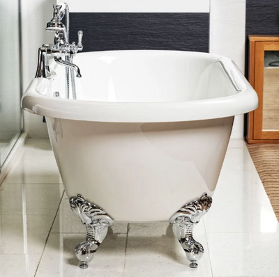Valley Freestanding Acrylic Bath & Chrome Feet - 1750x800mm