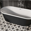 York Black Freestanding Acrylic Bath with Chrome Feet - 1800x865mm