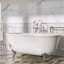 York Freestanding Acrylic Bath with Chrome Feet - 1800x865mm