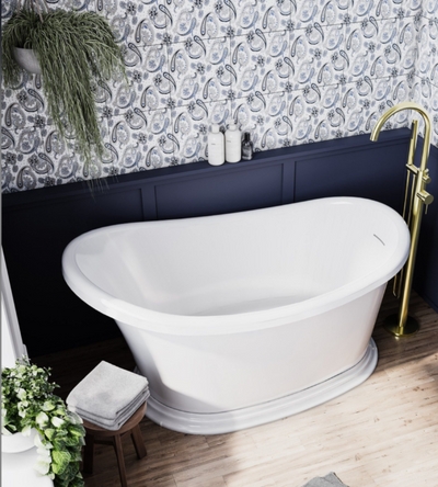 Cheshire White Traditional Freestanding Bath - 1350x710mm N24
