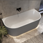 Kingman Light Grey Back to Wall Freestanding Bath – 1700x800mm