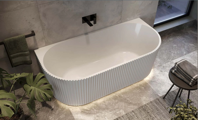 Kingman White Back to Wall Freestanding Bath – 1700x800mm