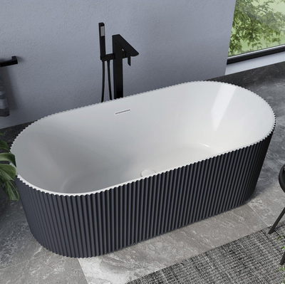 Globe Midnight Grey Freestanding Acrylic Bath – 1700x800mm