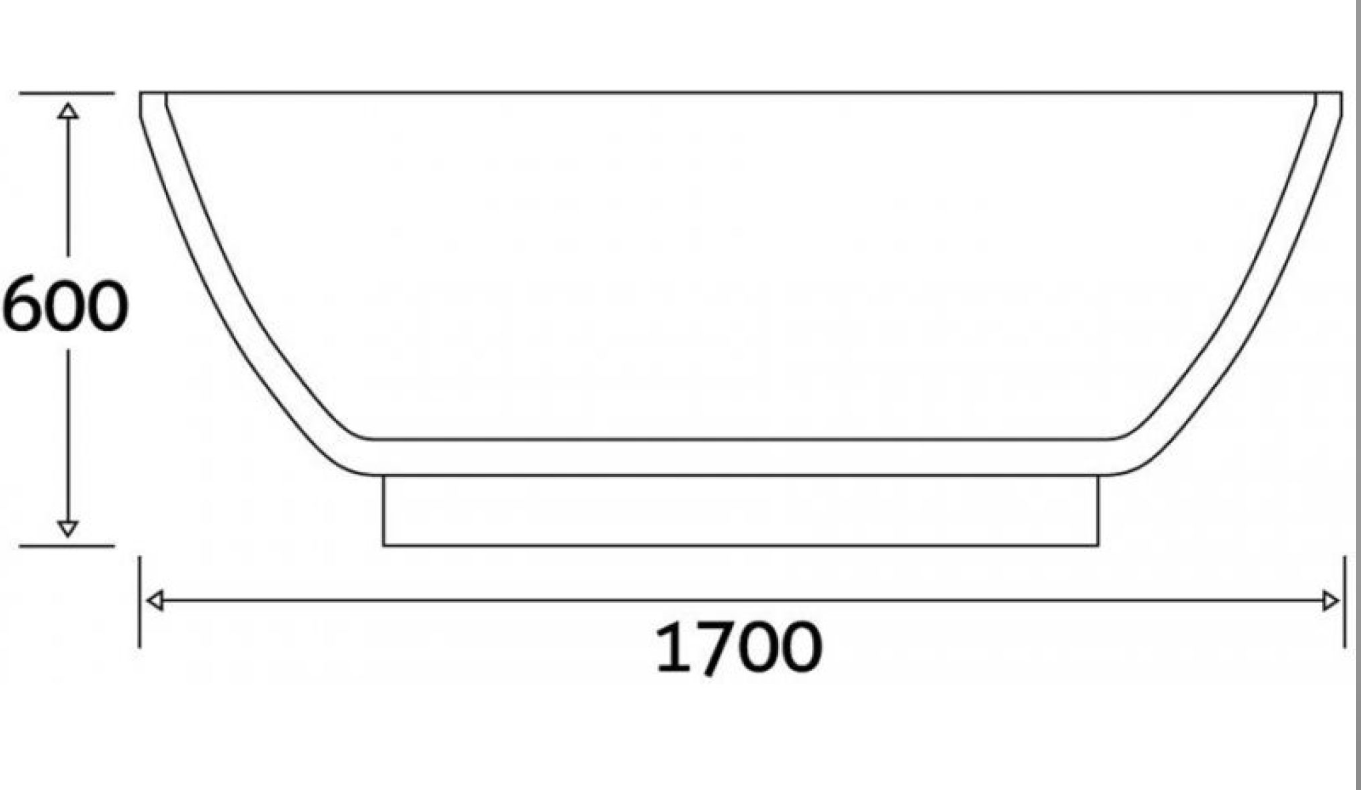 Lilo Modern Freestanding Acrylic Bath - 1700x790mm