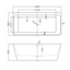Stitch Freestanding Acrylic Bath - 1680x800mm - Black