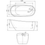 Aire Freestanding Acrylic Slipper Bath - 1500x740mm
