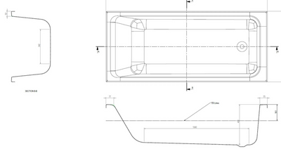 James White Bath Super-strong Acrylic 1600x700mm