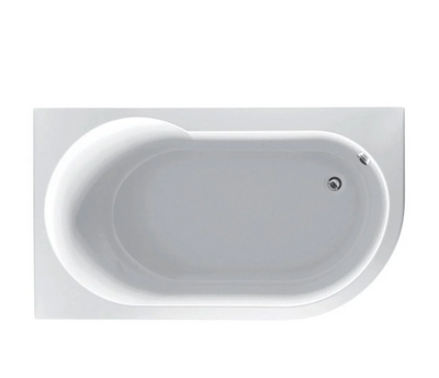 Compact Left Hand Super Strong Acrylic Shower Bath – 1550 x 900mm