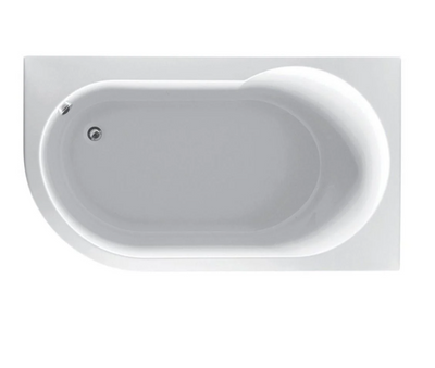 Compact Right Hand Super Strong Acrylic Shower Bath – 1550 x 900mm