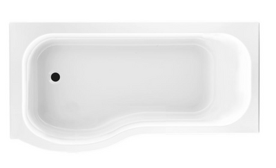Peace Acrylic P-Shape Shower Bath - 1700 x 850mm Left Hand