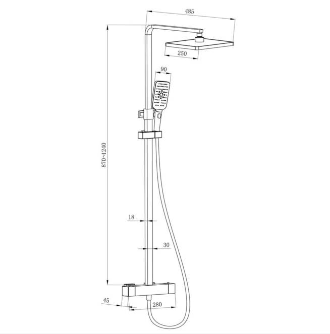 Alaska Dual Luxury Shower Pack