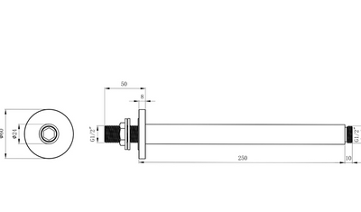 Arkansas Round Ceiling Arm only
