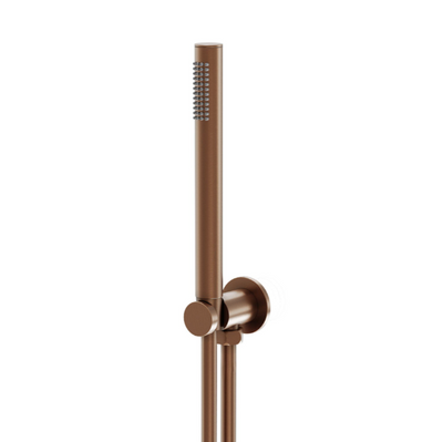 Ellie Round Shower Handset & Holder With Built-In Outlet - Brushed Bronze N24