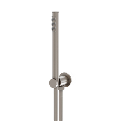 Ellie Round Shower Handset & Holder With Built-In Outlet - Brushed Nickel N24