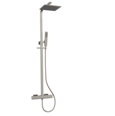 Marge Square Thermostatic Dual Shower Pack - Brushed Nickel N24