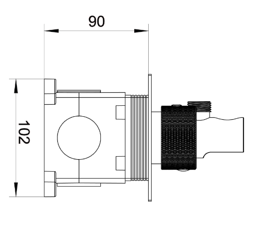Ajo Thermostatic Dual Outlet Concealed Valve With Handset