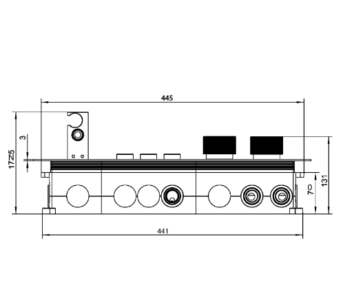 Ajo Thermostatic Triple Outlet Concealed Valve With Handset