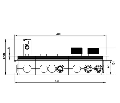 Ajo Thermostatic Triple Outlet Concealed Valve With Handset