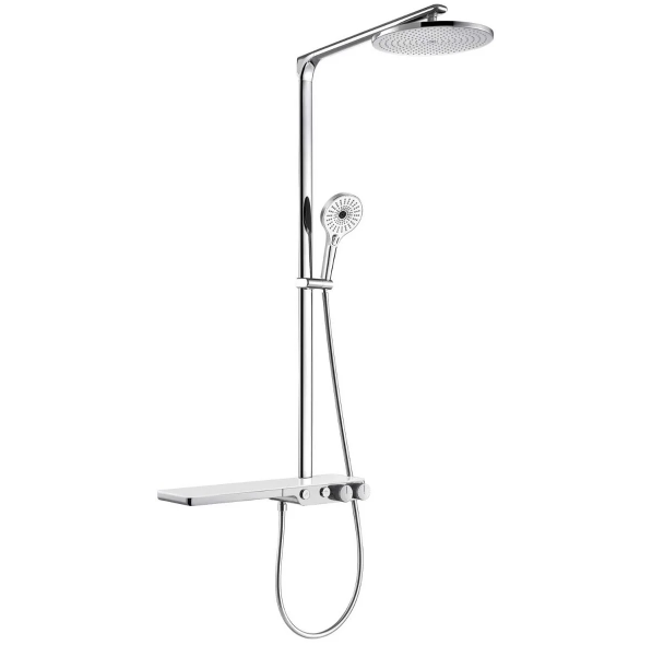 Monaco Lux Thermostatic Shower Pack Dual Outlet - Chrome
