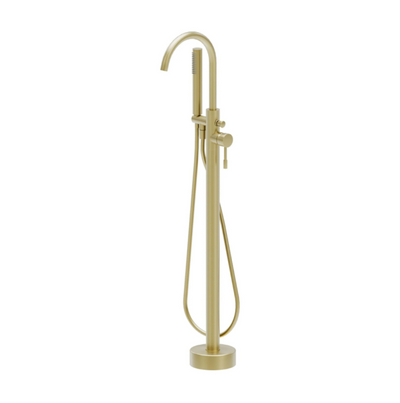 Ellie Floor Standing Bath Shower Mixer - Brushed Gold N24