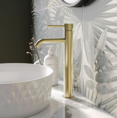 Ellie Tall Basin Mixer Tap - Brushed Gold N24