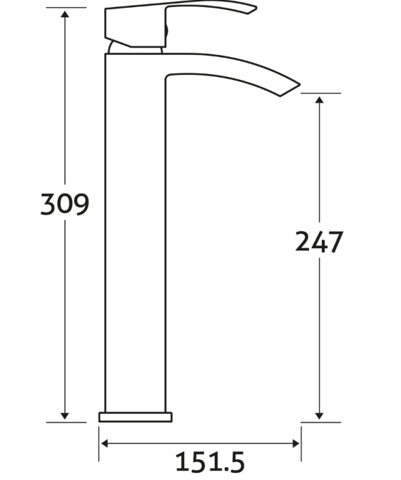 Oregon Tall Basin Mixer Tap