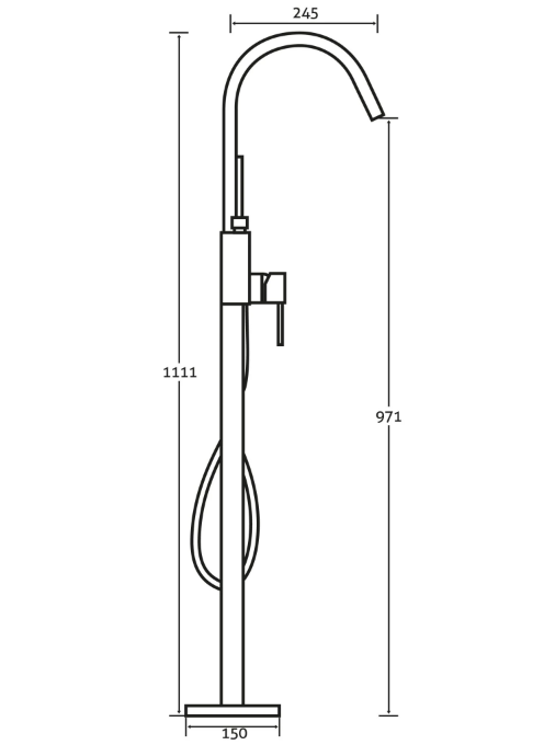 Focus Freestanding Bath Shower Mixer Tap