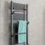 North Dakota 1500 x 550mm Heated Towel Rail with Hangers – Anthracite