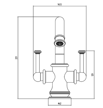 Albert Traditional Basin Mixer Tap