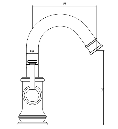 Albert Traditional Basin Mixer Tap