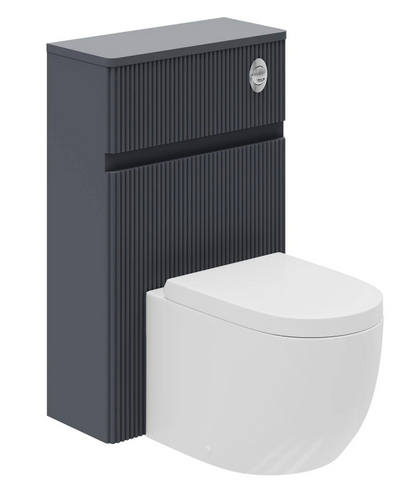 Jack Ribbed WC Unit in Charcoal N23
